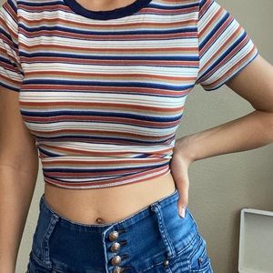 Striped Crop Top